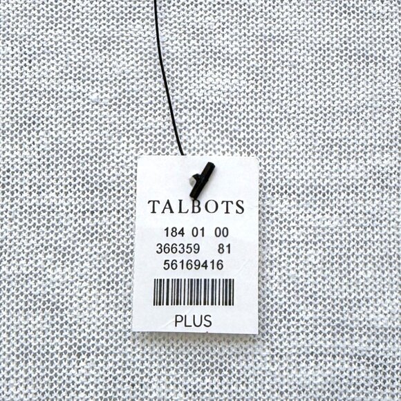 TALBOTS White Cardigan Plus Size 2X 100% Linen Knit Womens Sweater NEW - Picture 6 of 11